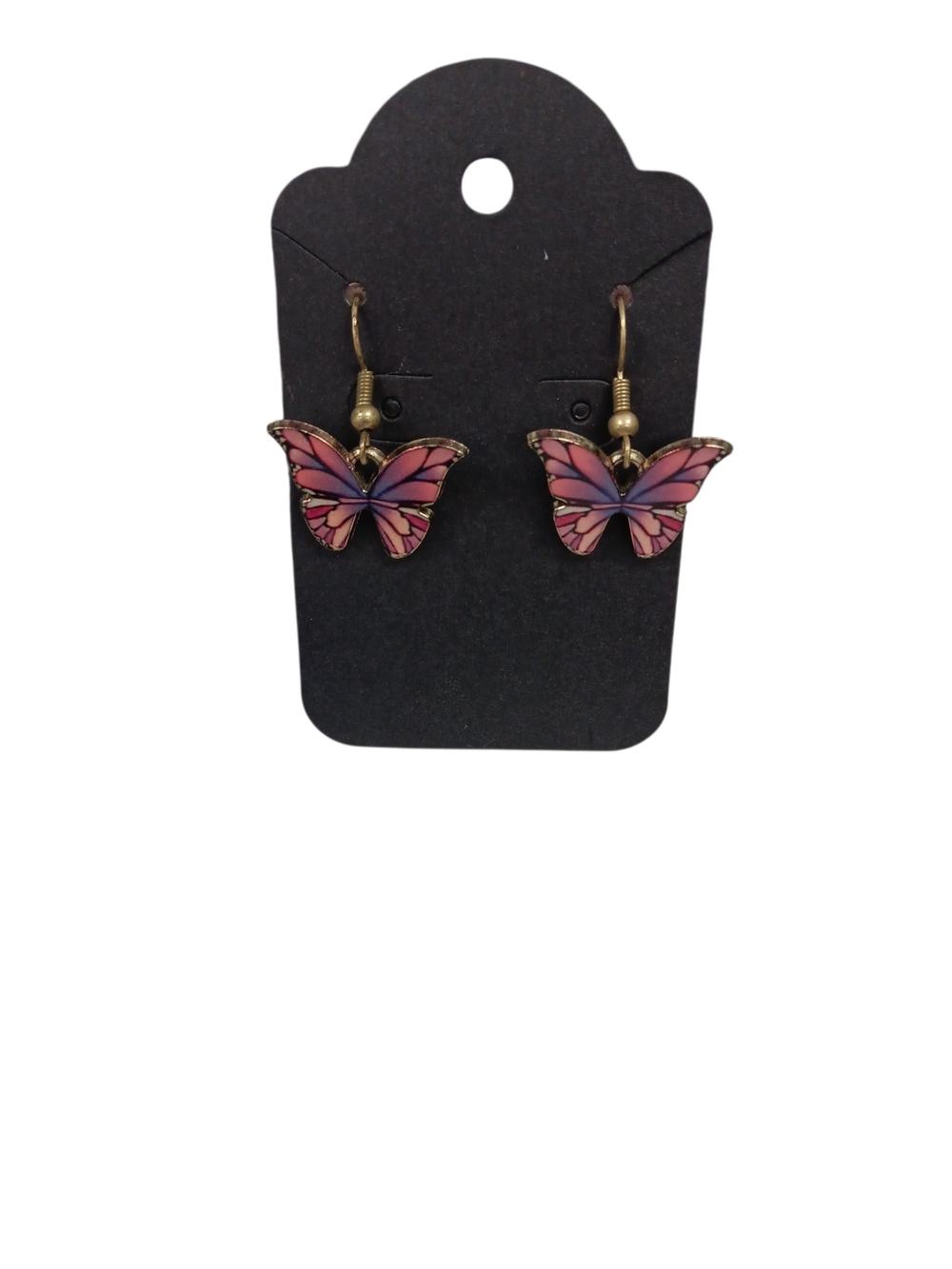 Handmade Pink And Purple Butterfly Drop Earrings - Women's Jewelry